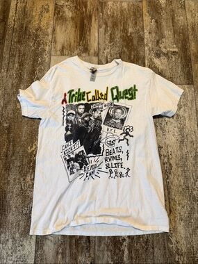 White Graphic Tee - Band Logo Shirt